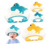 HIAKDOFT 4pcs Toddler Shower Caps and Baby Hair Washing Shields Adjustable Bath Shampoo Hat for Kids Boys and Girls, Soft Waterproof Material, Protective Bathing Set