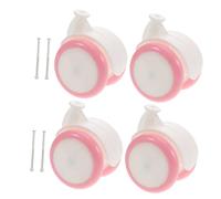 HIAKDOFT 4pcs Toddler Walker Replacement Wheels Accessories, Universal Pink Plastic Push Wheel Repair Kit for Baby Learn to Walk, Compatible with Boys and Girls Shopping Cart and Walker