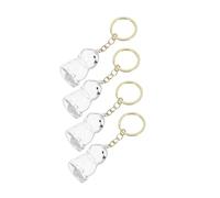 HIAKDOFT 4pcs Transparent Pet Hair Keepsake Keychain Memorial Capsule for Dog Cat Hair Storage Secure Souvenir Jar for Preserving Cherished Memories Portable and Multifunctional Pet Loss