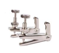 HIAKDOFT 4pcs Violin String Fine Adjusters Metal Tuners with Groove Design for Precise Smooth Tuning Silver Large Easy Mount and Removal for Violin Instruments