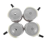 HIAKDOFT 4pcs Walker Replacement Wheels Silent Swivel Casters 3.81x2.75' Sturdy Rubber Wheel Set for Stroller Pram Cart with Detachable Stem Suitable for Indoor Use