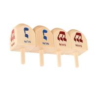 HIAKDOFT 4PCS Wooden Chanukah Dreidels with Hebrew Letters Ergonomic Handheld Tops for Hanukkah Celebration Educational Jewish Game for Develop Focus Patience and Social Skills