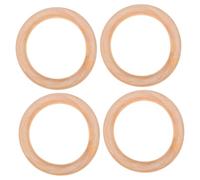HIAKDOFT 4Pcs Wooden Hanging Handles Durable Handbag Rings for DIY Bag Making Craftwork Portable Round Wooden Rings with Smooth Surface for Shoulder Bag Decoration and Jewelry