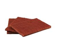 HIAKDOFT 5 Pcs Heavy Duty Scouring Pads for Kitchen Griddle Cleaning Abrasive Synthetic Fibers Resistant to Hot Water and Detergents Open Pad Design Prevents Clogging Restaurant Grade