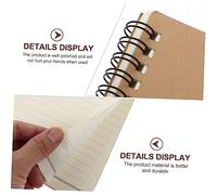 HIAKDOFT 5 Pcs Kraft Paper Spiral Notebooks Thick Double-sided Pages Convenient Schedule Notepads for Students Office Travel Daily Notes and To-do Lists