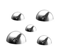 HIAKDOFT 5 Pcs Polished Mirror Half Ball Stainless Steel Reflective Hollow Sphere for Garden Lawn Outdoor Decoration with Corrosion Resistant Surface