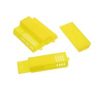 HIAKDOFT 5 Pcs Yellow Plastic Queen Cage Multifunctional Beekeeping Catcher Tool for Rearing Transporting and Mailing Bees Durable Easy to Clean Equipment for Efficient Hive Management
