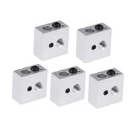HIAKDOFT 5 Pieces Heater Block for Printer Hotend Extruder Fast Even Heating with Thread Compatible Heating Block for Smooth Printing DIY