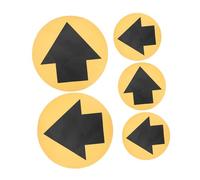 HIAKDOFT 5 Sheets Arrow Floor Decals Self Adhesive High Visibility Directional Safety Signs for Emergency Exit Navigation in Hospitals Schools Markets Supermarkets and Offices