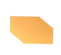 HIAKDOFT 50 Pcs Thin Anodized Aluminum Business Card Blanks Golden Flexible DIY Credit Cards for Laser and CNC Engraving with Rounded Corners Portable Standard