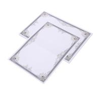 HIAKDOFT 50 Sheets Blank Diploma Paper with Floral Borders Printable Certificate Paper for Graduation Awards and Honors Smooth Writable Parchment for Vertical Horizontal Use Office and Home
