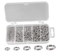 HIAKDOFT 500Pcs Rust-Resistant Split Jump Rings Jewelry Making Findings Multipurpose Connecting Rings for DIY Crafts Bracelet Repair and Fishing Accessories