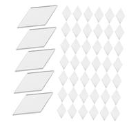 HIAKDOFT 500pcs Self Adhesive Mirror Tiles for DIY Crafts Easy Install Decorative Mosaic Glass Stickers for Walls Jewelry Making Keepsakes Silver Irregular Diamond Shape