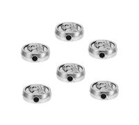 HIAKDOFT 50pcs Antique Mary Alloy Round Beads for Jewelry Making DIY Bracelet Necklace Craft Accessories Silver Religious Spacer Beads for Unique Handmade Designs