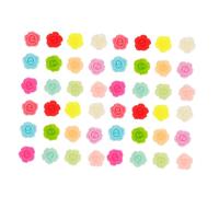 HIAKDOFT 50Pcs Assorted Color Resin Rose Flower DIY Accessories Small Mobile Shell Decors for Phone Case Nail Art Supplies Vibrant Ornaments for Craft Making