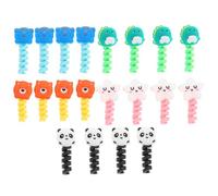 HIAKDOFT 50pcs Cartoon Animal Cord Protectors and Charger Savers, Cute Dinosaur Panda Cat Cable Holders for Phone Data Line Protection, Random Colors, Suitable for Home and Office Use