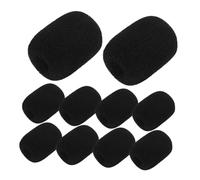 HIAKDOFT 50pcs Mini Microphone Sponge Cover for Lavalier Mic High Density Foam Windscreen for Noise Reduction Fits Standard Lapel Headset Microphones