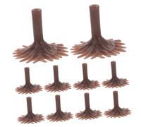 HIAKDOFT 50Pcs Miniature Model Tree Bases for DIY Crafting Realistic Plastic Stands for Model Railways Architectural Scenery and Sand Table Decor