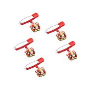 HIAKDOFT 5pcs Baby Safety Pin Brooches for Kids Clothes Multi-Purpose Diaper Pins with Herbal Sachet Tassel Decoration Baby Cloth Fasteners for Infant Diapering Random Color