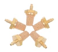 HIAKDOFT 5pcs Copper Filter Nozzle for Fog Machines Pneumatic Air Silencer Muffler Noise Reduction Brass Air Compressor Silencer Easy Install Fog Machine Parts for Stage Use