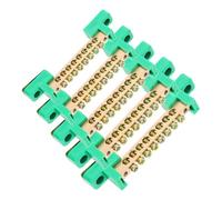 HIAKDOFT 5pcs Copper Terminal Blocks Grounding Bar Wire Connector for Distribution Box Electrical Wiring Industrial and Residential Use Enhanced Fire Safety Efficient Conductivity