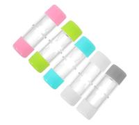 HIAKDOFT 5pcs Dual Head Rgp Case Portable Clear Soak Container with Advanced Sealing for Secure Daily and Travel Storage for Hard Lenses