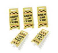 HIAKDOFT 5pcs Funny Double-Sided Acrylic Note Holder Clips for Desk Playful Warning Sign Memo Clamp Secure Clip Stand for Office Cubicle Decor Practical Message Organizers for Men Women