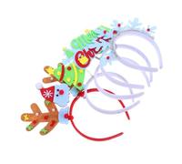 HIAKDOFT 5pcs Glow Dark Christmas Headbands for Adults and Lightweight Reindeer Antlers Snowflake Xmas Tree Hair Hoops Family Friendly Holiday Party Accessories