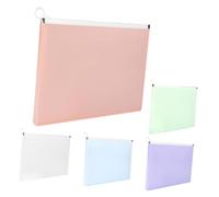 HIAKDOFT 5pcs Large Capacity Zipper Pencil Pouches Portable Pen Bags for Students Artists with Material Multi-Color Stationery Organizer Cases for School and Outdoor Use