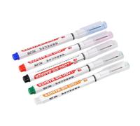 HIAKDOFT 5Pcs Long Nib Carpenter Marker Pens Permanent Ink Paint Pens for Deep Marking Wood Metal Furniture DIY Industrial Use