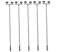 HIAKDOFT 5Pcs Miniature Street Lamp Models for Sand Table Landscape Decor Realistic White Light Lamps for Mini Garden Path and Model Railway Construction Supplies
