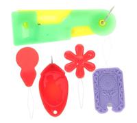 HIAKDOFT 5pcs Needle Threaders for Small Eye Needles Plastic Thread Insertion Tools for Manual and Machine Sewing Threading Apparatus for Efficient DIY Stitching and Household Random Color