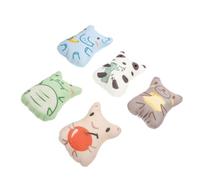 HIAKDOFT 5pcs Plush Catnip Toys Set, Interactive Chewable Pet Cat Toy with Catnip Filling, Cute Animal Shapes for Indoor Cats, Sturdy Soft Material, Suitable for Teething and Play