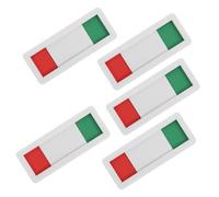 HIAKDOFT 5pcs Sliding Privacy Door Signs for Meeting Rooms Acrylic Occupied Vacant Indicator with Bright Red and Green Background Easy Slide Design for Office and Business Use