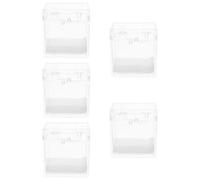 HIAKDOFT 5Pcs Small Mineral Specimen Display Boxes with Covers and White Pads - Rock Collection Storage Cases for Crystal, Stone Samples, and Collectibles in Science Education