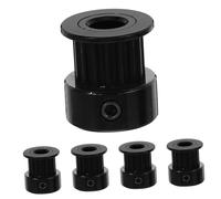 HIAKDOFT 5Pcs Timing Belt Pulley Kit Black Printer Parts with Teeth for Stable Transmission and DIY Printer Accessories