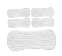HIAKDOFT 5pcs Washable Pure Cotton Diaper Inserts for Newborn Babies 0-3 Months, Breathable Stretchable Small Size 35x15cm, Soft Absorbent Baby Cloth Diapers Liners