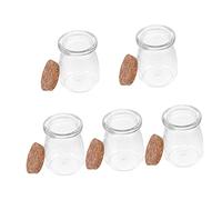 HIAKDOFT 5pcs Wishing Bottle Mini Bottle Cork Jars with Lid Reusable Little Labels Drifting Catcher Clear Overnight Wedding Decor Decoration Transparent Ordinary Glass