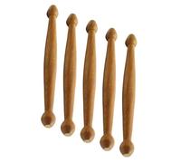 HIAKDOFT 5Pcs Wooden Massage Sticks Portable Multi-Function Body Massagers for Foot Hand and Whole Body Relaxation Fatigue Relief Acupoint Therapy Tools