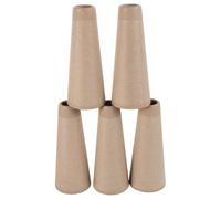 HIAKDOFT 5pcs Wool Winding Tubes for Hand Knitting Machine Supply 5°57’ Groove Paper Cones Yarn Winder Tubes Large Capacity for Home Crochet and Weaving Craft