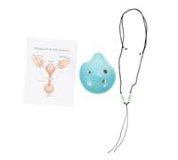 HIAKDOFT 6-hole Ceramic Alto Ocarina in C Key with Crackle Glaze, Portable Beginner Practice Wind Instrument for Children and Students, Small Size Folk Music Instrument for Learning