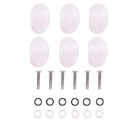 HIAKDOFT 6 Pcs Guitar Tuning Peg Caps Knobs Replacement for Acoustic Guitar Machine Head Buttons Semicircle Shape Suitable for