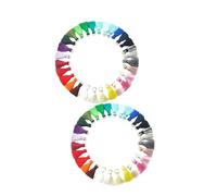 HIAKDOFT 60 Pcs Mixed Color Hanging Tassel Pendants with Mini Rings Long Polyester Tassel Earring Accessories for DIY Keychains Bracelets Jewelry Crafting Lightweight Decorative Charms