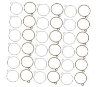 HIAKDOFT 60 Pcs Round Hollow Bezel Charms for DIY Resin Jewelry Making Open Frame Pendants with Protective Borders Suitable for Handmade Necklaces Earrings and Craft Projects