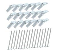 HIAKDOFT 60pcs Heavy Duty Zinc Plated Steel Toggle Bolt with Wing Nut Diameter Adjustable Hinge Drywall Anchors for Secure Wall Cabinet Installation and Hanging Heavy Items Hollow Walls