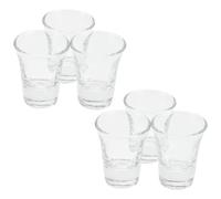 HIAKDOFT 6pcs 50ml 1.7oz Glass Shot Glasses with Thick Base | Finish, Wide Mouth, Weighted Bottom, Smooth Edges, Portion Control, Spill Prevention, Suitable for Weddings and Cocktail