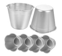 HIAKDOFT 6Pcs Aluminum Alloy Muffin Cake Molds Non-Stick Baking Tart Pudding Making Molds Lightweight Heat-Resistant Kitchen Baking Tools for Egg Tarts Cupcakes Desserts