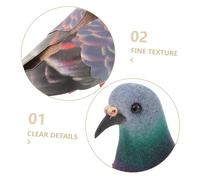 HIAKDOFT 6pcs Artificial Dove Birds Indoor Ornaments Realistic Feathered Simulation Pigeon Models for Home Office Garden Decoration with Detailed Plume Textures