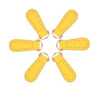 HIAKDOFT 6pcs Bright Yellow Zipper Pull Replacement Kit Shape Zip Pullers for Garment Bags Leather Repairs Fit for Clothing Backpacks Luggage Accessories