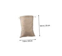 HIAKDOFT 6pcs Burlap Drawstring Storage Bags Reusable Vegetable Fruit Sacks Natural Root Produce Keeper for Kitchen and Garden Organization